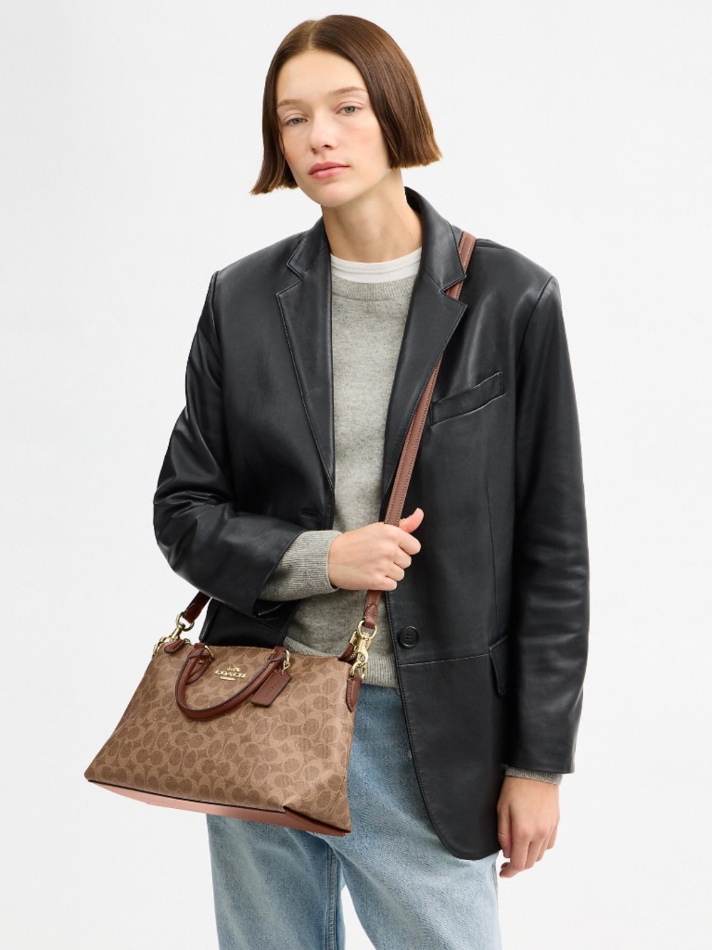 Coach Outlet Georgia Satchel Bag In Signature Canvas
